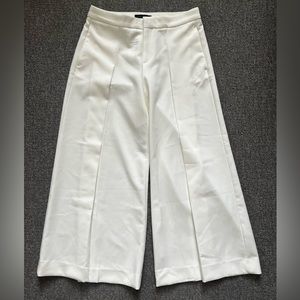 BRAND NEW! BANANA REPUBLIC Womens Off White Cropped Wide Leg Pants Size 2